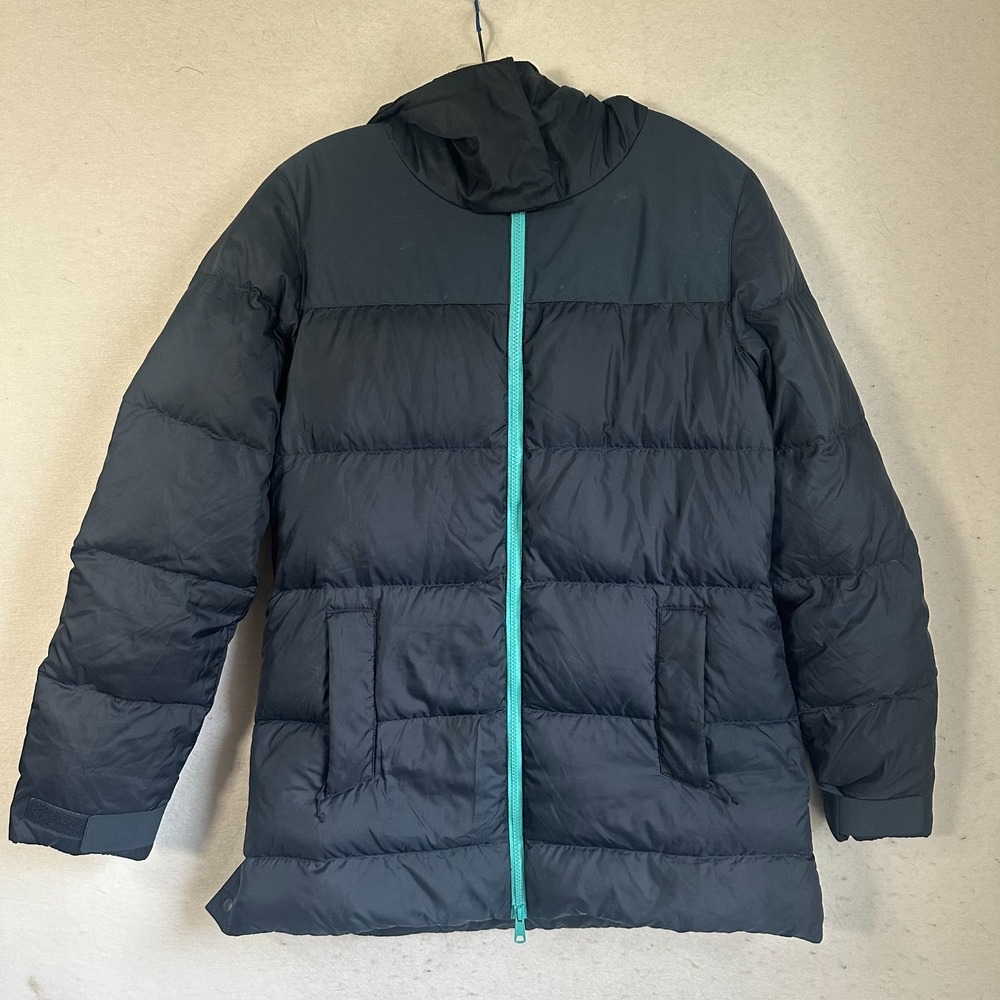 Flylow Kenzie Jacket down 800 fill Ski Waterproof Galaxy black teal trim sz L